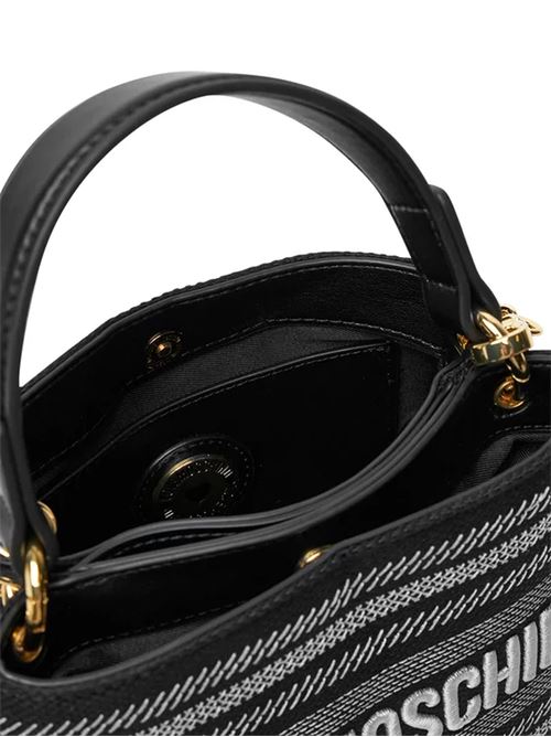 BORSA CANVAS NERO+PU NERO LOVE MOSCHINO | JC4240PP0MKO1/00A